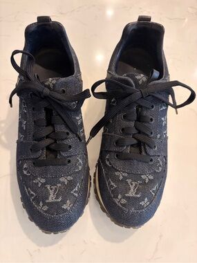 Louis Vuitton Monogram Denim Run Away Sneaker. Size 35.5 U.S. 5.5